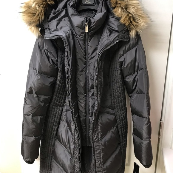 BNWT Jones New York Faux Fur Trim Down Park - Picture 2 of 5